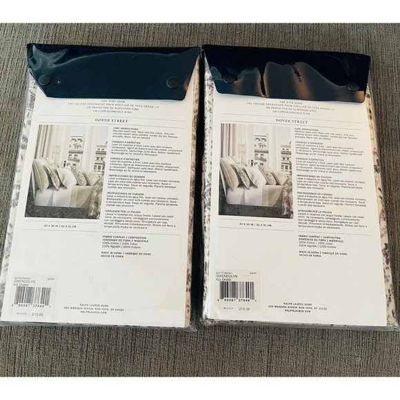 NIP Ralph Lauren Dover Street Collection Gwendolyn Paisley King Shams - Set of 2 - Picture 3 of 4